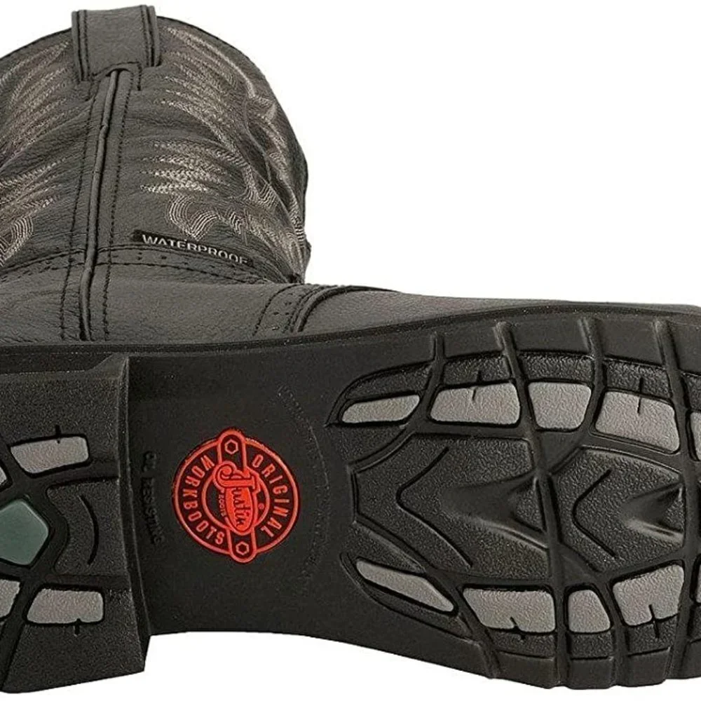 Justin Boots WK4691 Men's Black Oiled Boots New in Box  Size 11 1/2​​​​​​​​​​ - Picture 4 of 9